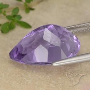 Améthyste Violet moyen naturelle En forme de poire, 7.18 ct, VS