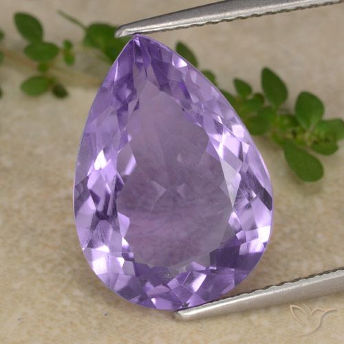 6.59ct Naturel Violet moyen Améthyste, En forme de poire, VS
