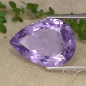 Améthyste Violet moyen naturelle En forme de poire, 6.59 ct, VS