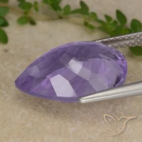 Améthyste Violet moyen naturelle En forme de poire, 6.59 ct, VS