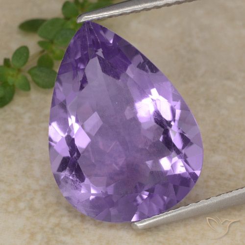 6.51ct Naturel Violet aubergine Améthyste, En forme de poire, VS
