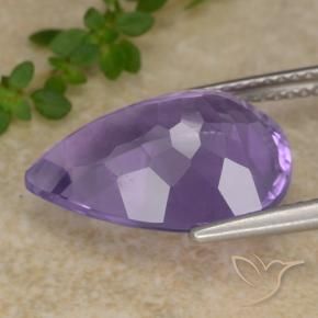 Améthyste Violet aubergine naturelle En forme de poire, 6.51 ct, VS