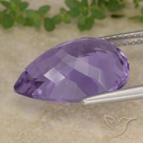 Améthyste Violet moyen naturelle En forme de poire, 7.00 ct, VVS-VS