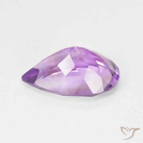 Améthyste Violet violacé naturelle En forme de poire, 5.06 ct, VS