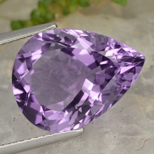 7.60ct Naturel Violet pourpre moyen-léger Améthyste, En forme de poire, VVS-VS