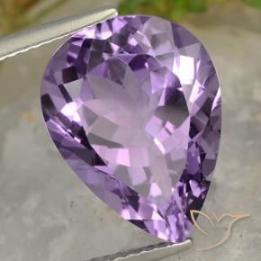 Améthyste Violet pourpre moyen-léger naturelle En forme de poire, 7.60 ct, VVS-VS
