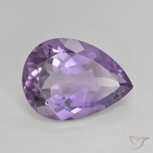 Améthyste Violet violacé naturelle En forme de poire, 7.22 ct, VVS-VS