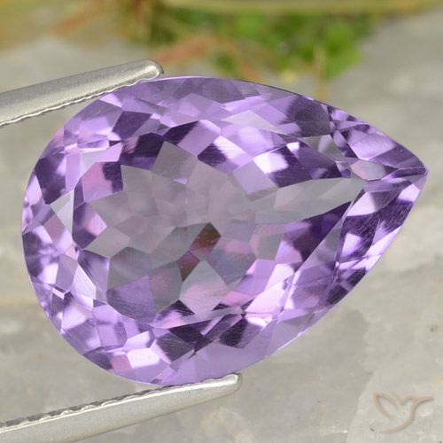 7.05ct Naturel Violet moyen Améthyste, En forme de poire, VVS-VS