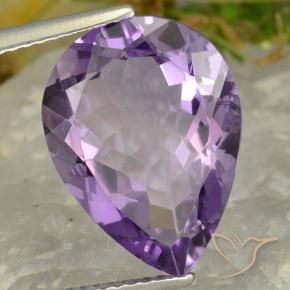 Améthyste Violet violacé naturelle En forme de poire, 6.71 ct, VVS-VS