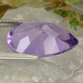 Améthyste Violet violacé naturelle En forme de poire, 6.71 ct, VVS-VS