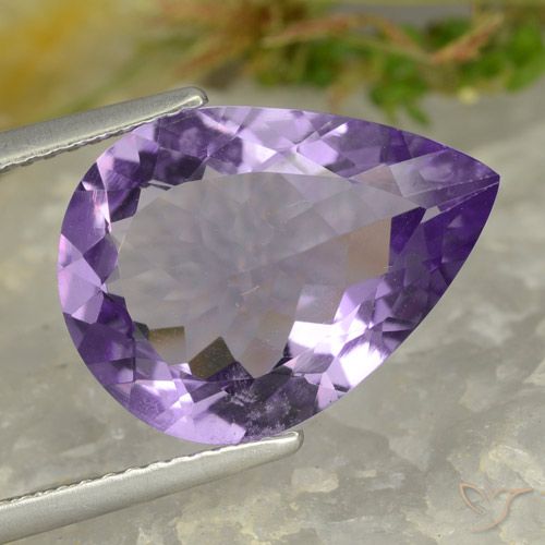 5.86ct Naturel Violet violacé Améthyste, En forme de poire, VVS-VS