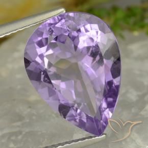 Améthyste Violet clair naturelle En forme de poire, 7.68 ct, VVS-VS