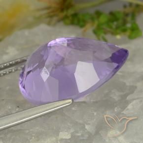 Améthyste Violet clair naturelle En forme de poire, 7.68 ct, VVS-VS