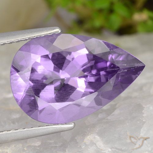4.57ct Naturel Violet Rosâtre Améthyste, En forme de poire, VS