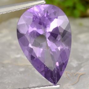 Améthyste Violet Rosâtre naturelle En forme de poire, 4.57 ct, VS