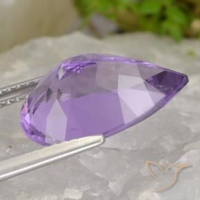 Améthyste Violet Rosâtre naturelle En forme de poire, 4.57 ct, VS