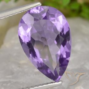 Améthyste Violet Rosâtre naturelle En forme de poire, 4.77 ct, VS