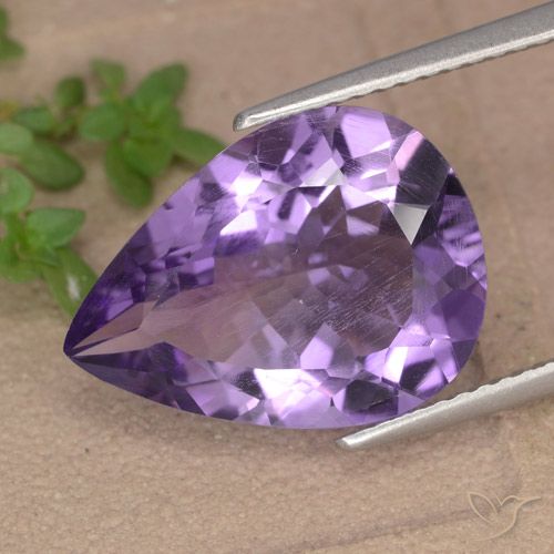 5.97ct Naturel Violet violacé Améthyste, En forme de poire, VVS-VS