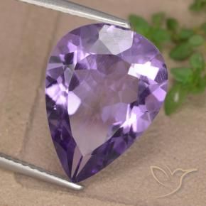 Améthyste Violet violacé naturelle En forme de poire, 5.97 ct, VVS-VS