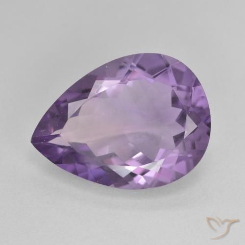 6.69ct Naturel Medium Light Purplish-Violet Améthyste, En forme de poire, VVS-VS