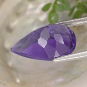 Améthyste Violet naturelle En forme de poire, 4.76 ct, VS