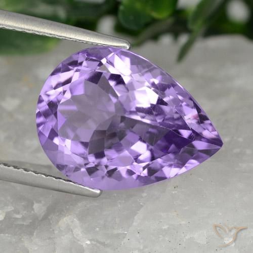 7.08ct Naturel Violet moyen Améthyste, En forme de poire, VVS-VS