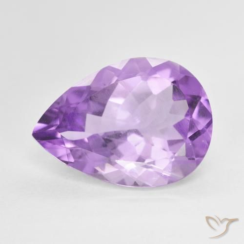 Améthyste Violet foncé naturelle En forme de poire, 6.76 ct, VS