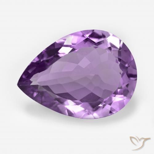 6.14ct Naturel Violet vif Améthyste, En forme de poire, VS