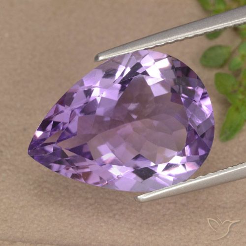 6.52ct Naturel Violet foncé Améthyste, En forme de poire, VVS-VS