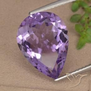 Améthyste Violet foncé naturelle En forme de poire, 6.52 ct, VVS-VS