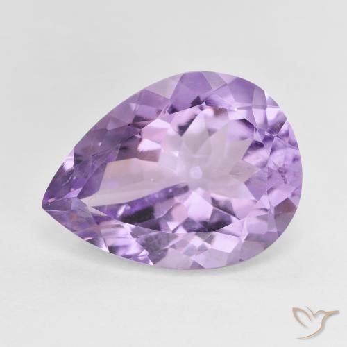 7.28ct Naturel Violet moyen Améthyste, En forme de poire, VS