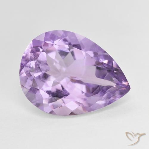 Améthyste Violet moyen naturelle En forme de poire, 7.28 ct, VS