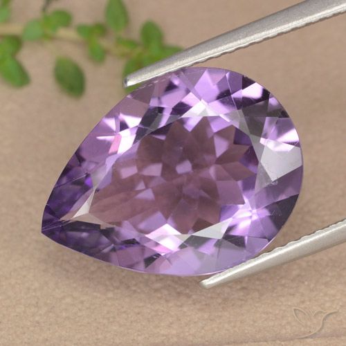 6.18ct Naturel Rose violet moyen Améthyste, En forme de poire, VS