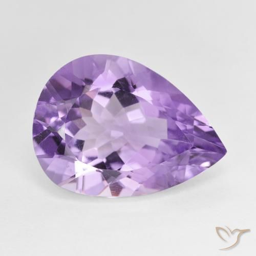 7.29ct Naturel Violet foncé Améthyste, En forme de poire, VVS-VS