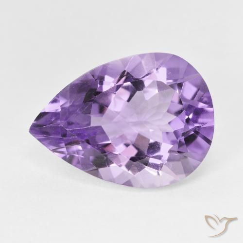 Améthyste Violet foncé naturelle En forme de poire, 7.29 ct, VVS-VS