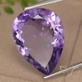 Améthyste Violet aubergine naturelle En forme de poire, 6.79 ct, VVS-VS
