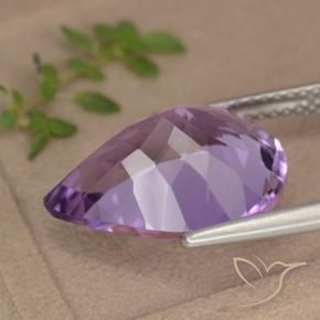 Améthyste Violet pourpre moyen-léger naturelle En forme de poire, 6.07 ct, VVS-VS