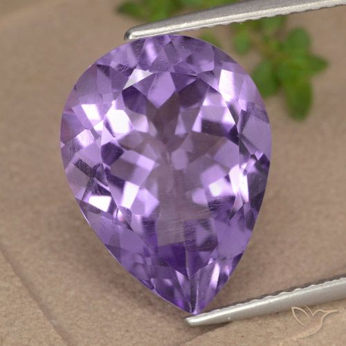 6.83ct Naturel Violet moyen Améthyste, En forme de poire, VVS-VS