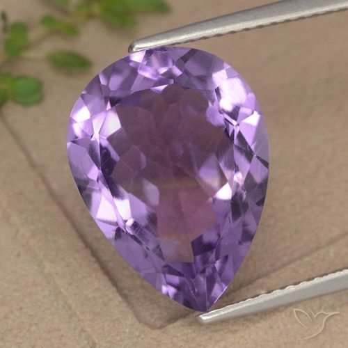 6.75ct Naturel Violet foncé Améthyste, En forme de poire, VVS-VS