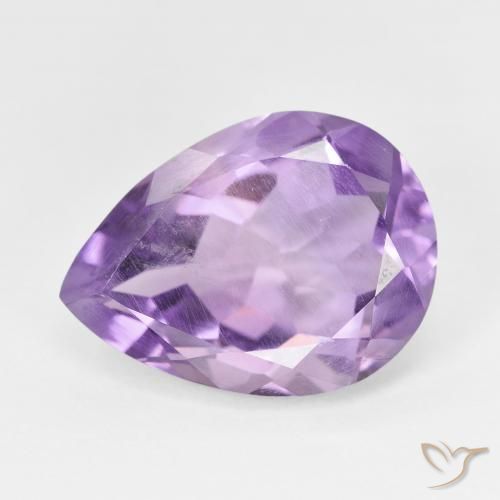 Améthyste Violet Iris naturelle En forme de poire, 7.26 ct, VS