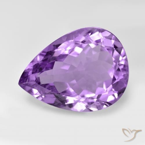 7.04ct Naturel Violet moyen Améthyste, En forme de poire, VVS-VS