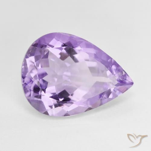 Améthyste Violet moyen naturelle En forme de poire, 7.28 ct, VS