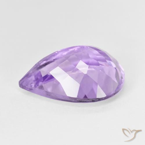 Améthyste Violet moyen naturelle En forme de poire, 7.28 ct, VS