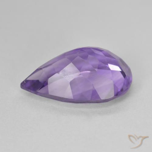 Améthyste Violet foncé naturelle En forme de poire, 5.03 ct, VS