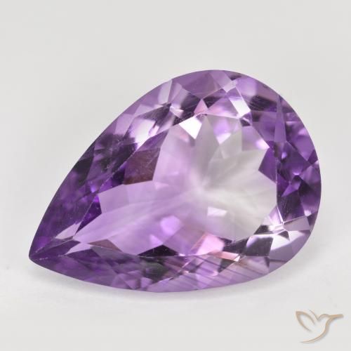 8.04ct Naturel Violet violacé Améthyste, En forme de poire, VVS-VS