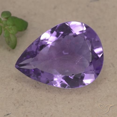 5.94ct Naturel Violet moyen Améthyste, En forme de poire, VS