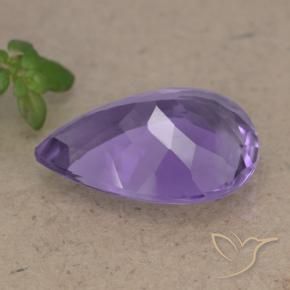 Améthyste Violet moyen naturelle En forme de poire, 5.94 ct, VS