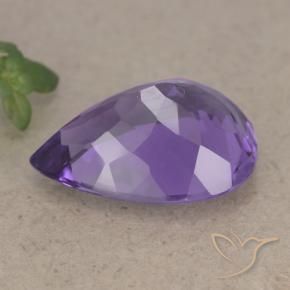 Améthyste Violet moyen naturelle En forme de poire, 6.50 ct, VS