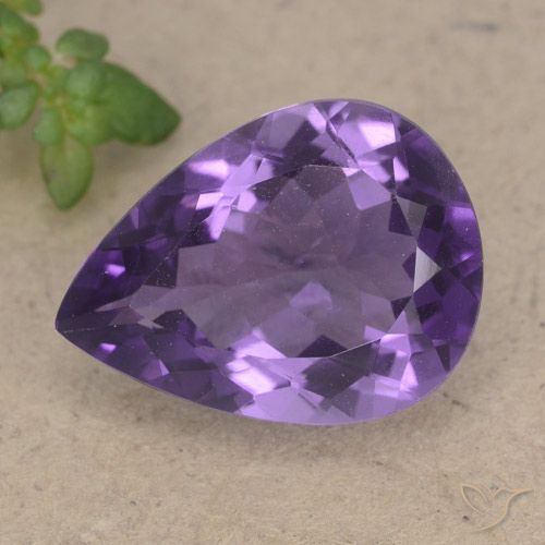 6.77ct Naturel Violet violacé Améthyste, En forme de poire, VS