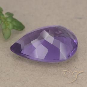 Améthyste Violet violacé naturelle En forme de poire, 6.77 ct, VS